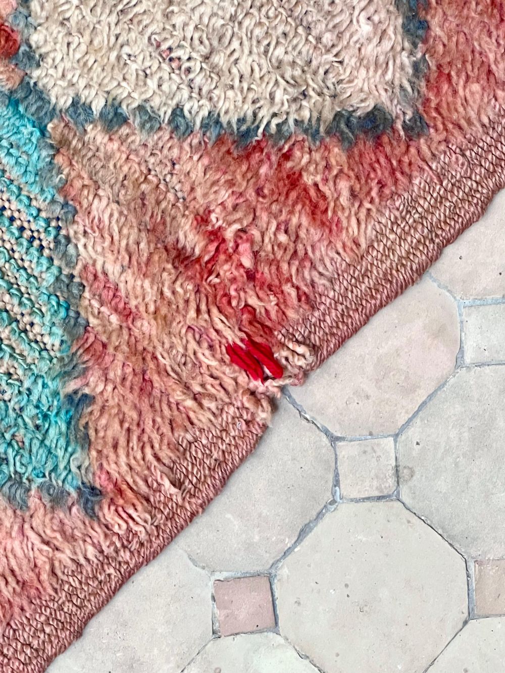 Moroccan Vintage Boujaad runner Rug 315x100cm