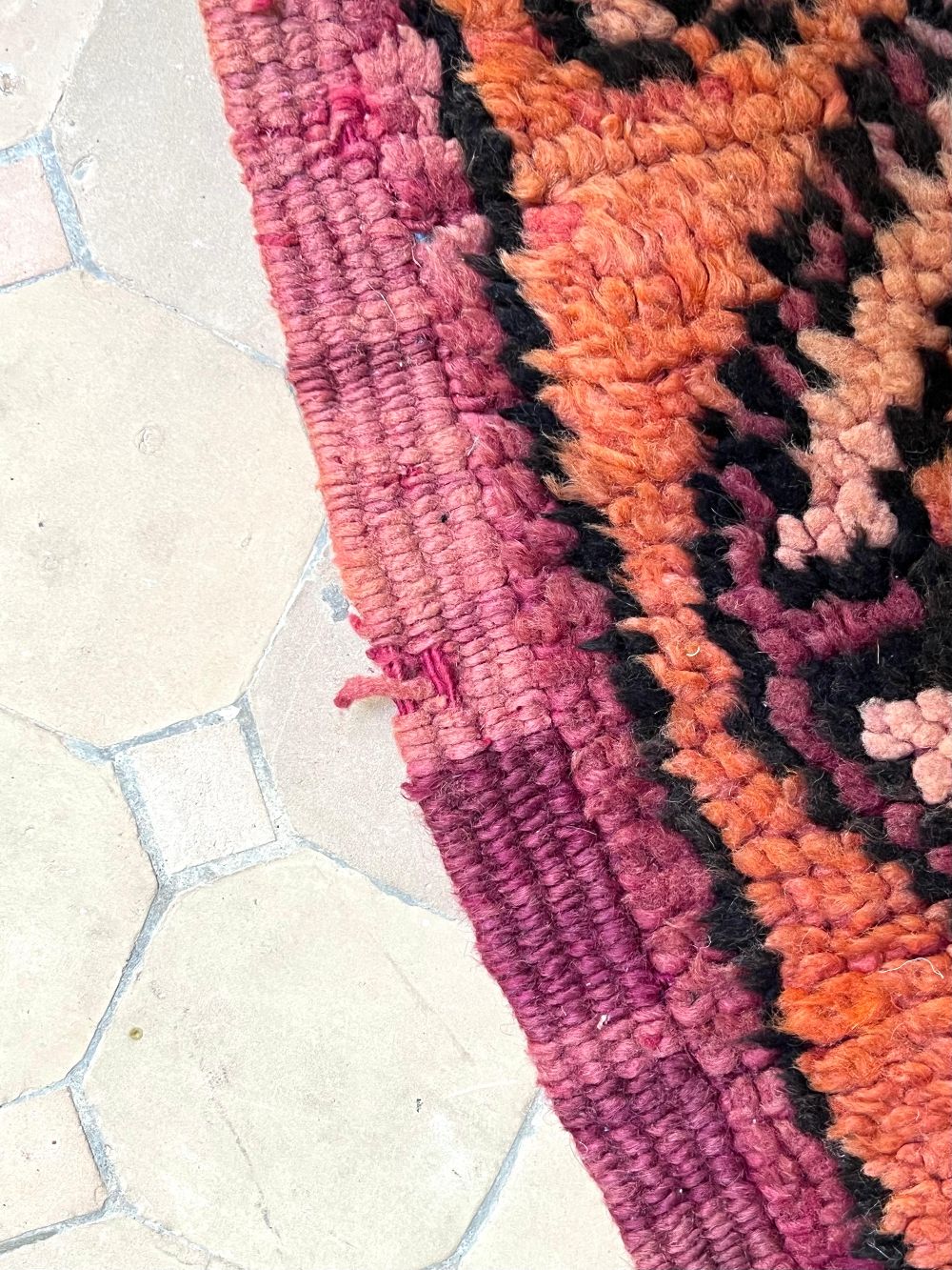 Moroccan Vintage Boujaad runner Rug 255x100cm