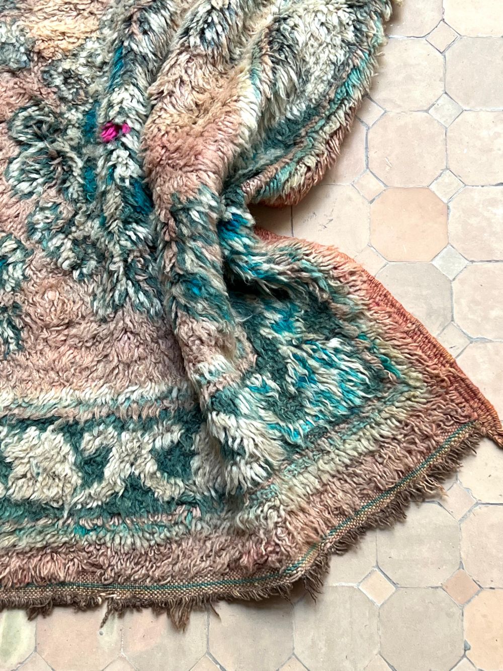 Moroccan Vintage Boujaad runner Rug 245x100cm