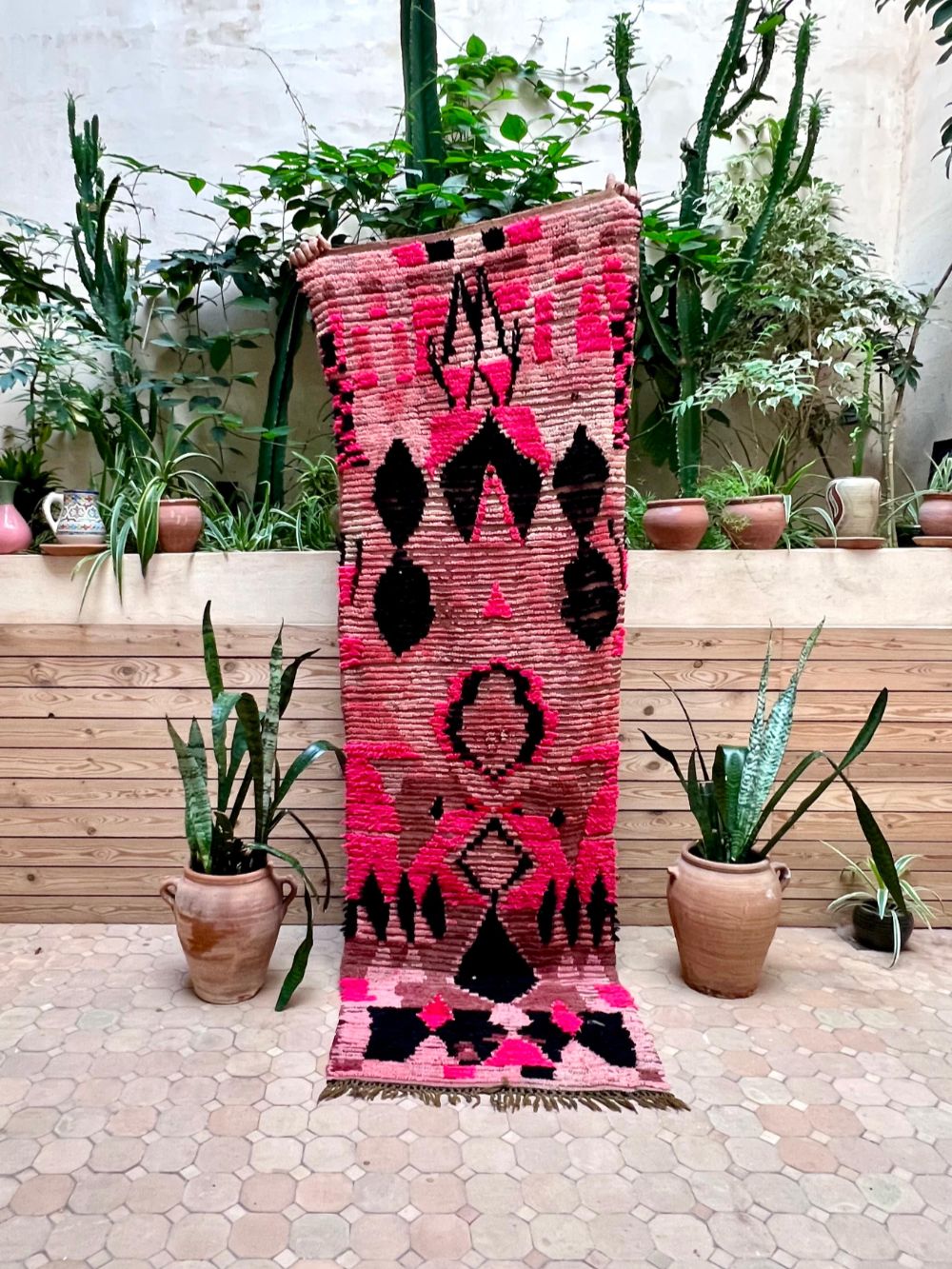 Marokkolainen vintage Azilal-matto 235x75cm