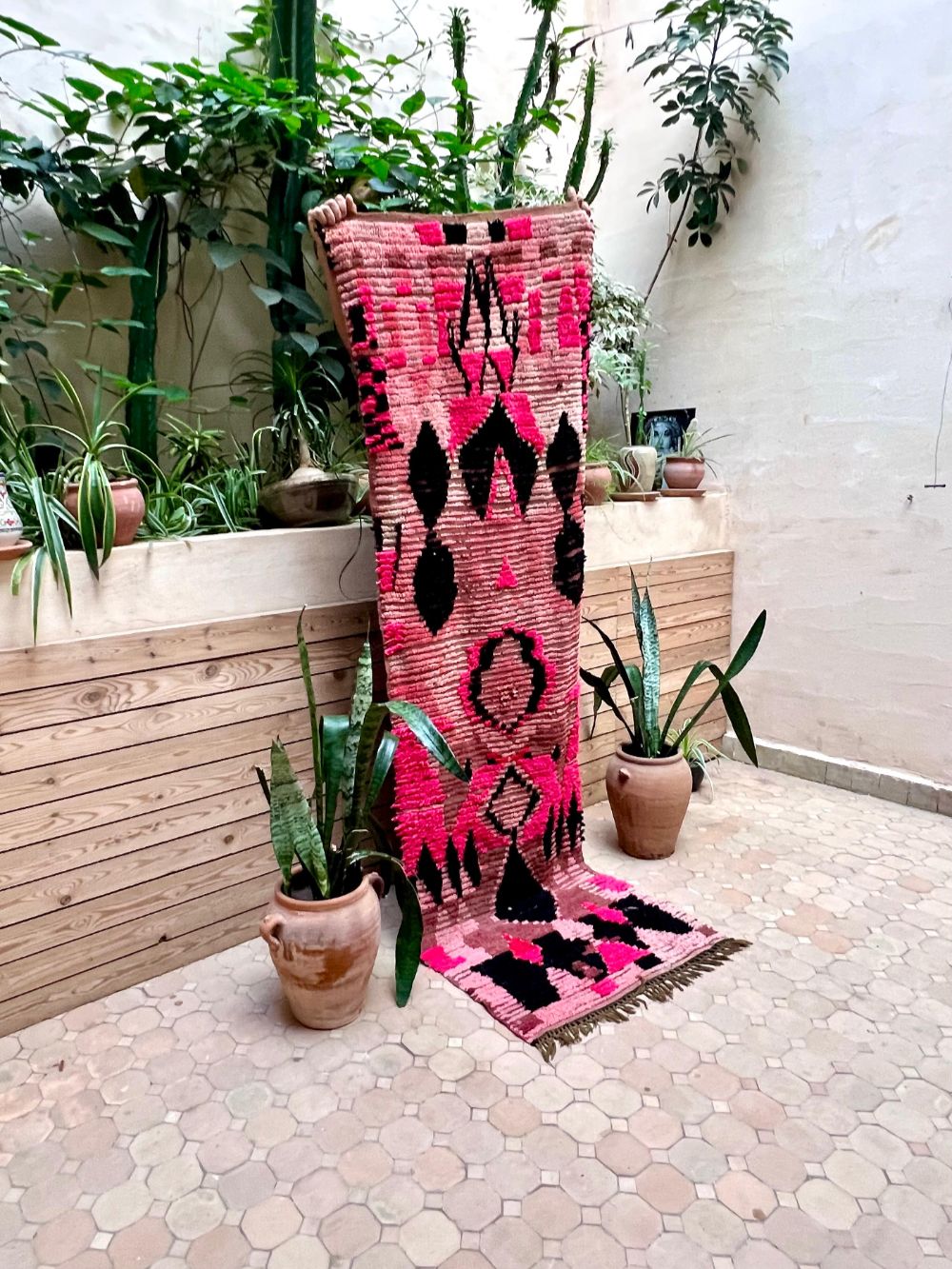 Marokkolainen vintage Azilal-matto 235x75cm