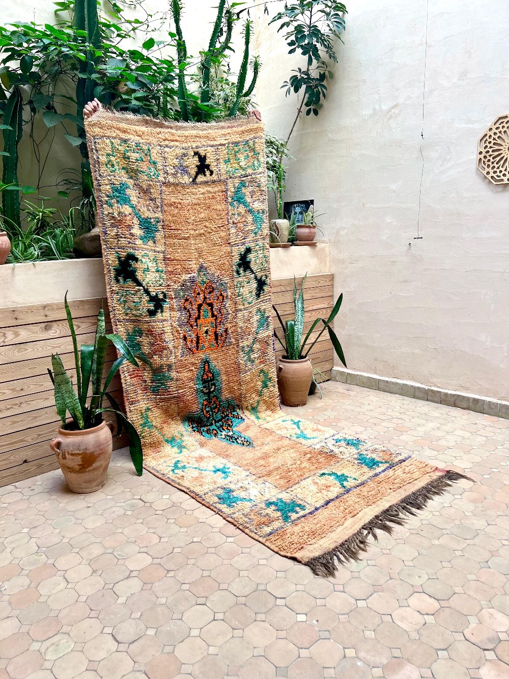 Marokkolainen vintage Boujaad käytävämatto 305x110cm