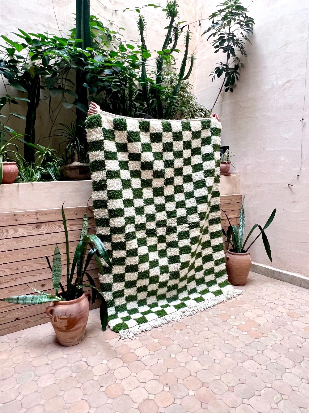 Marokkolainen ruudullinen matto 180x130cm