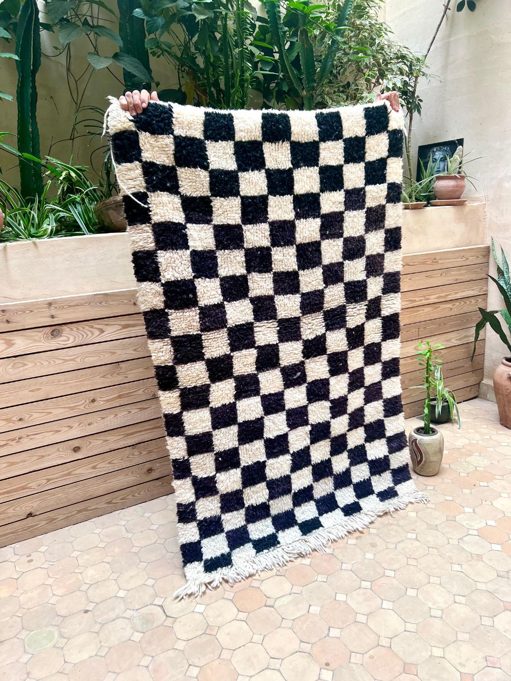 Marokkolainen ruudullinen matto 150x100cm