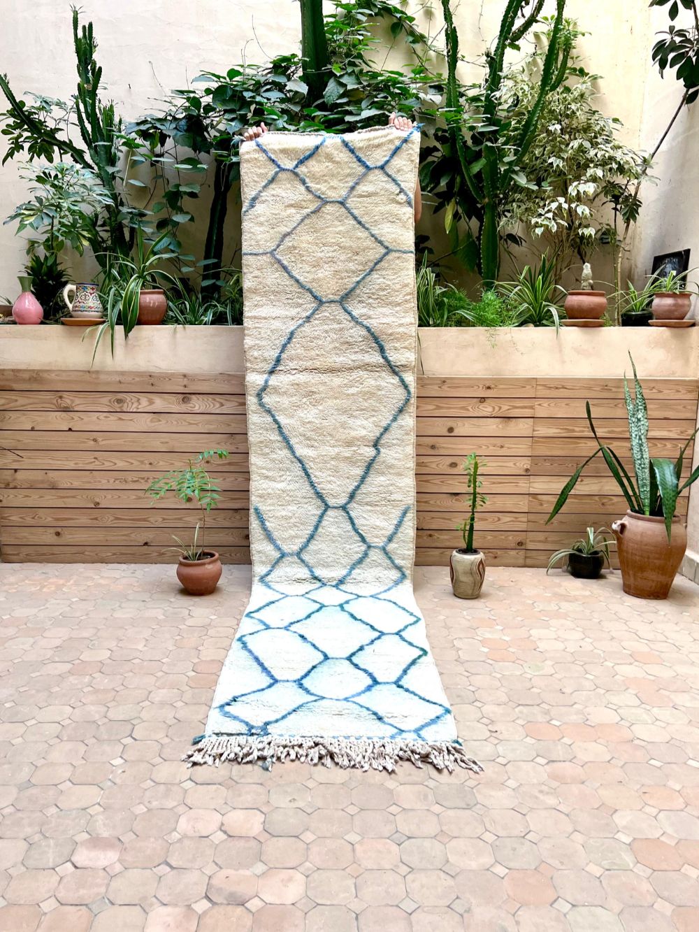 Marokkolainen Mrirt käytävämatto 300x70cm