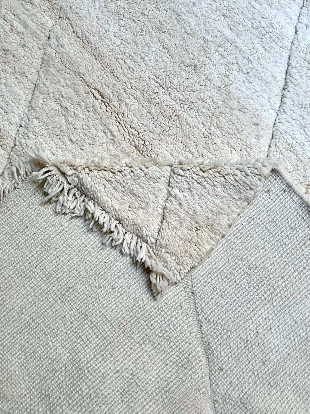 Moroccan All White Rug 285x205cm