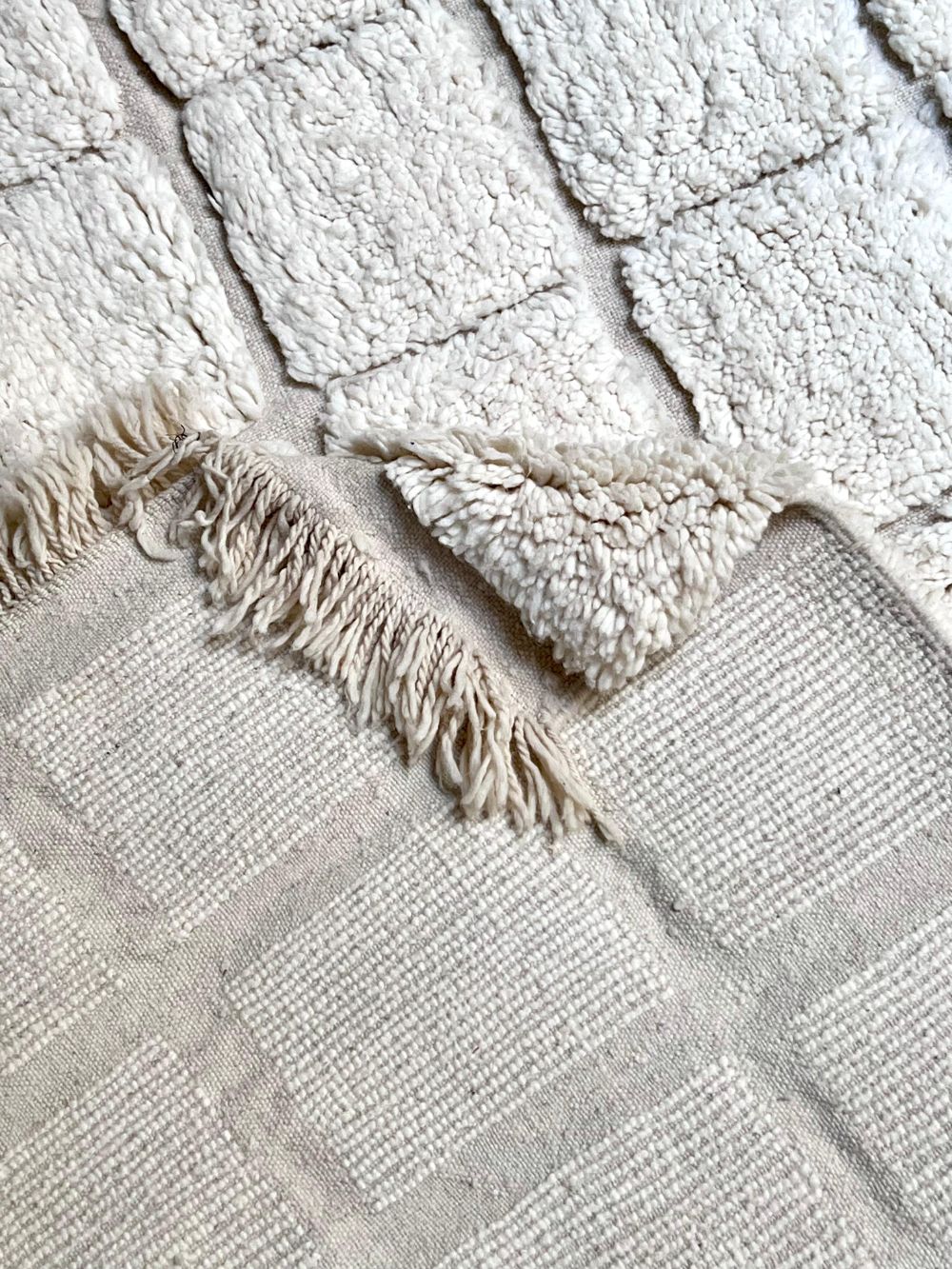 Moroccan All White Rug 300x200cm