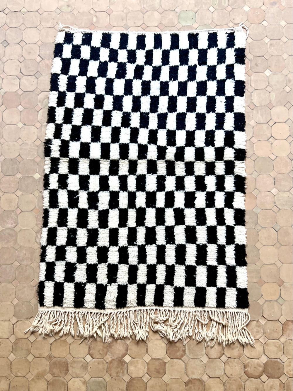 Marokkolainen ruudullinen matto 160x105cm