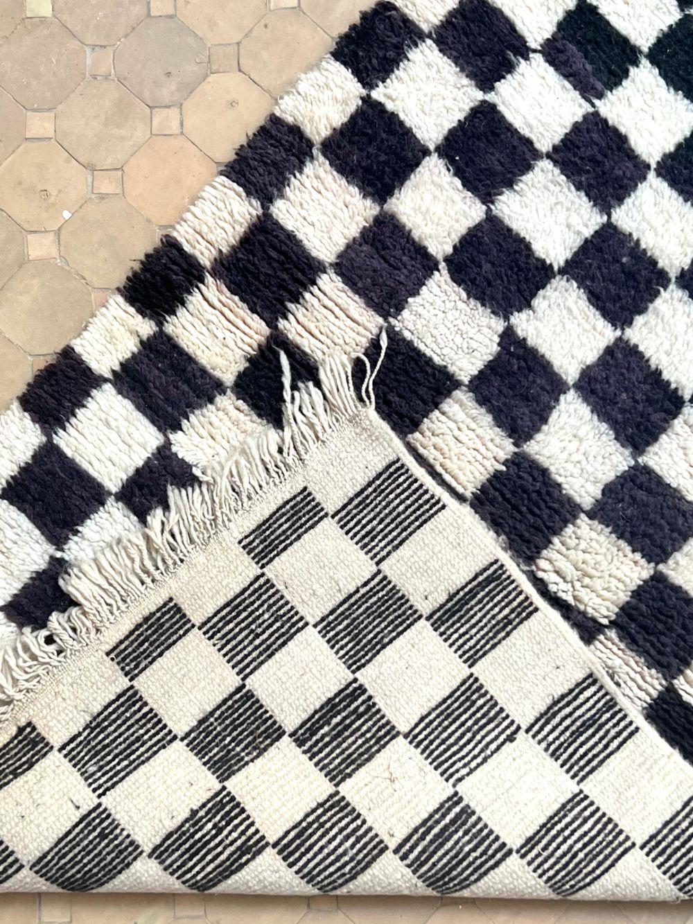 Marokkolainen ruudullinen matto 150x100cm