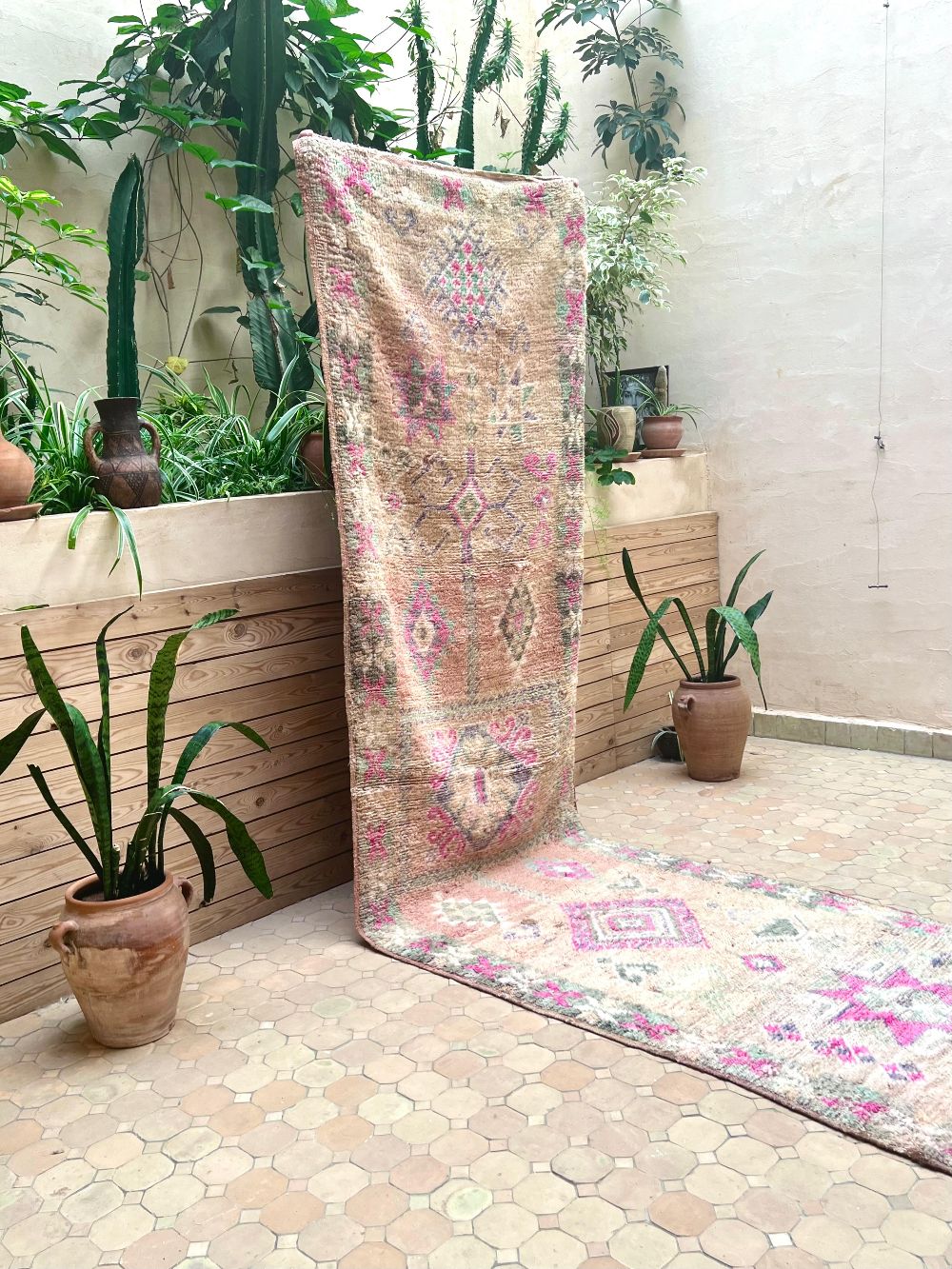 Marokkolainen vintage Boujaad käytävämatto 635x95cm