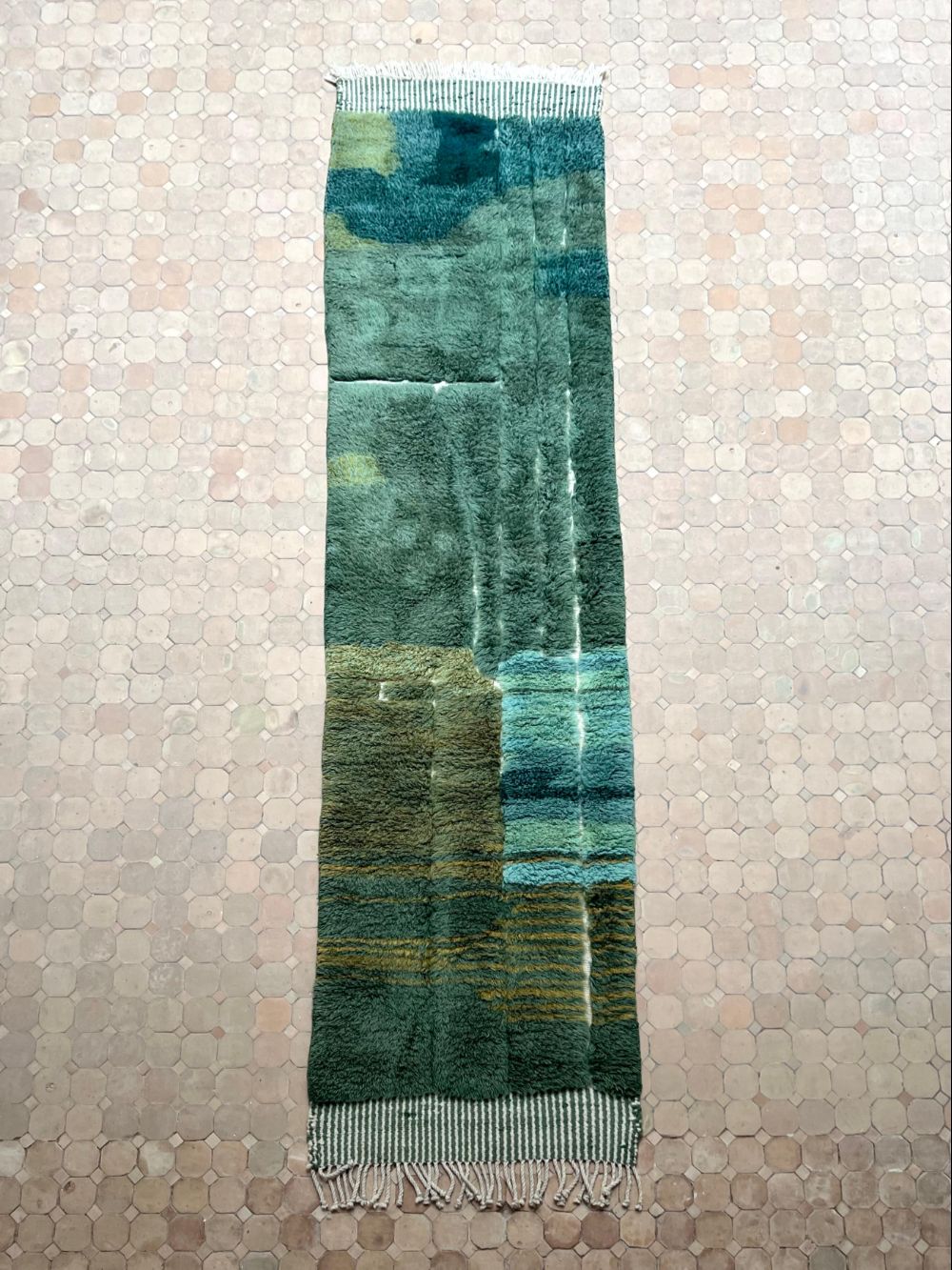 Marokkolainen Mrirt käytävämatto matto 365x90cm