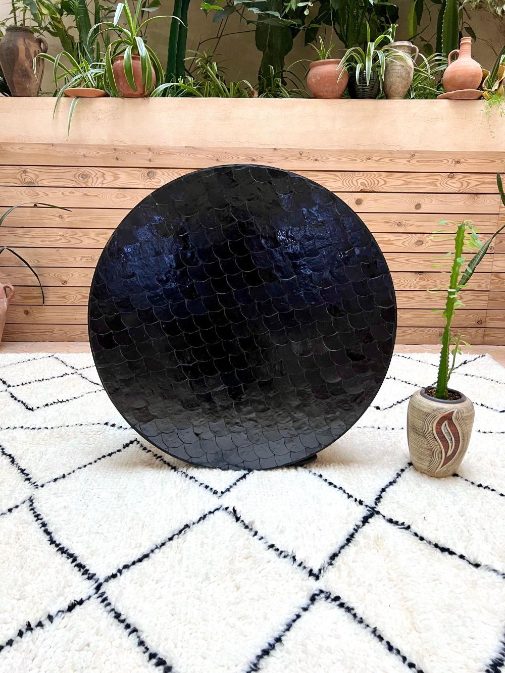 Mosaiikkipöytä, valkoinen 70cm