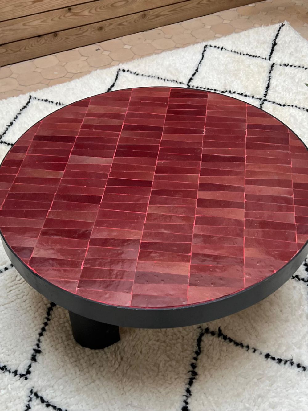 Mosaiikkipöytä, valkoinen 70cm