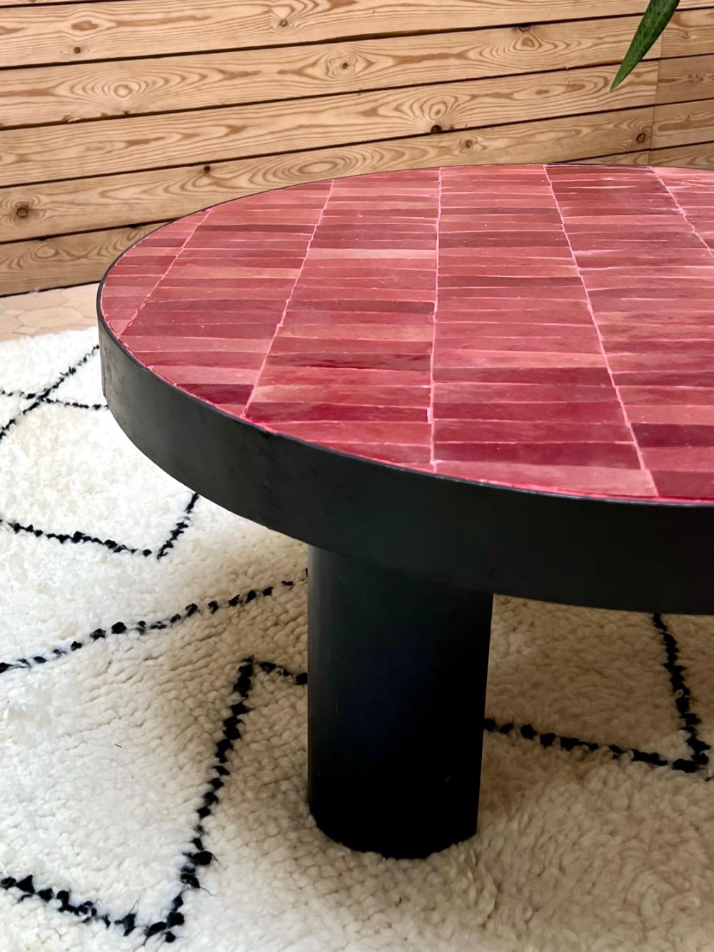 Mosaiikkipöytä, valkoinen 70cm