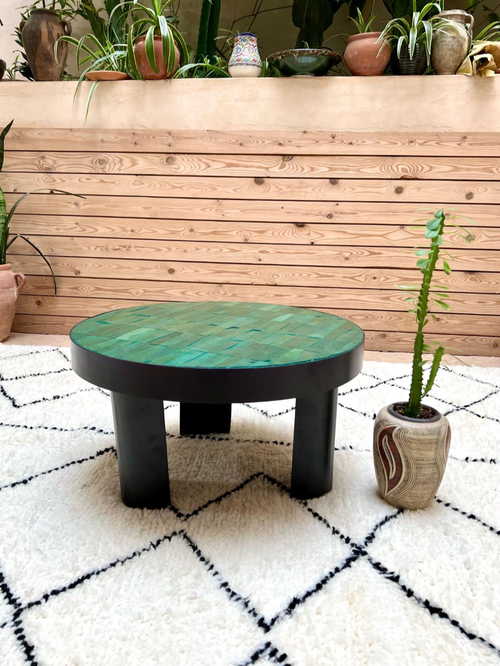 Mosaiikkipöytä, valkoinen 60cm