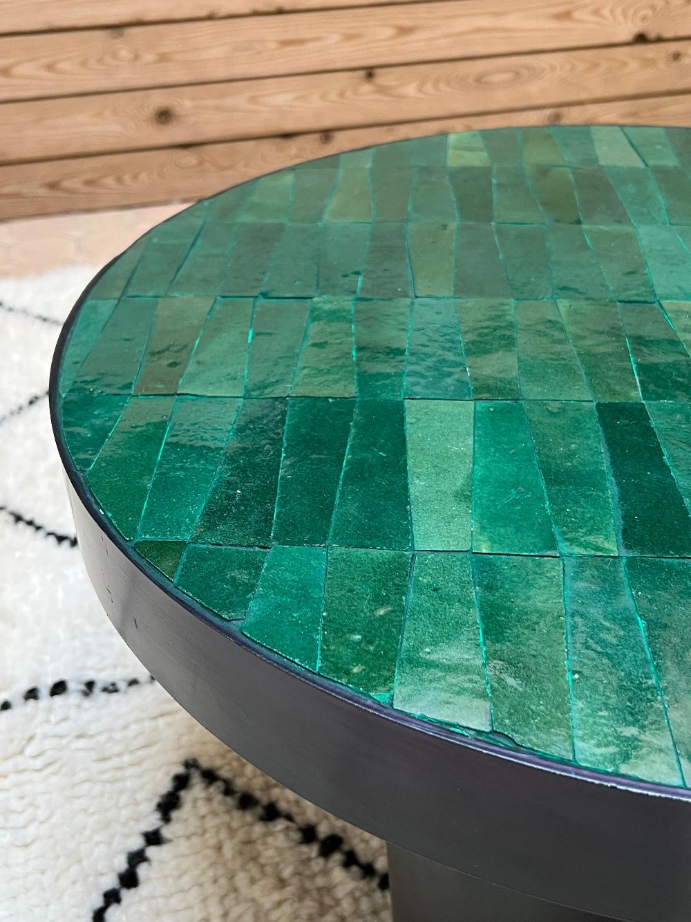 Mosaiikkipöytä, valkoinen 60cm