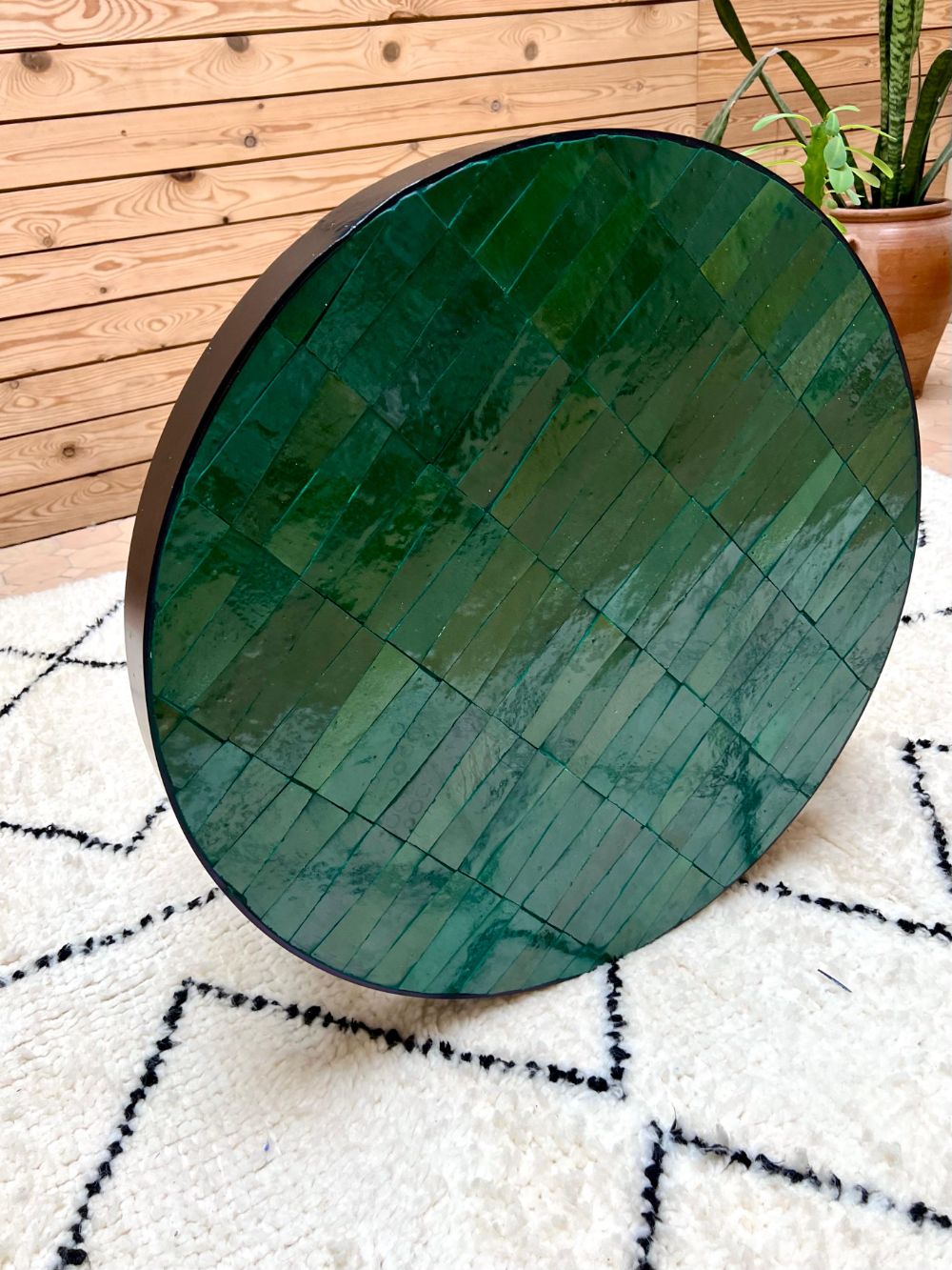 Mosaiikkipöytä, valkoinen 60cm