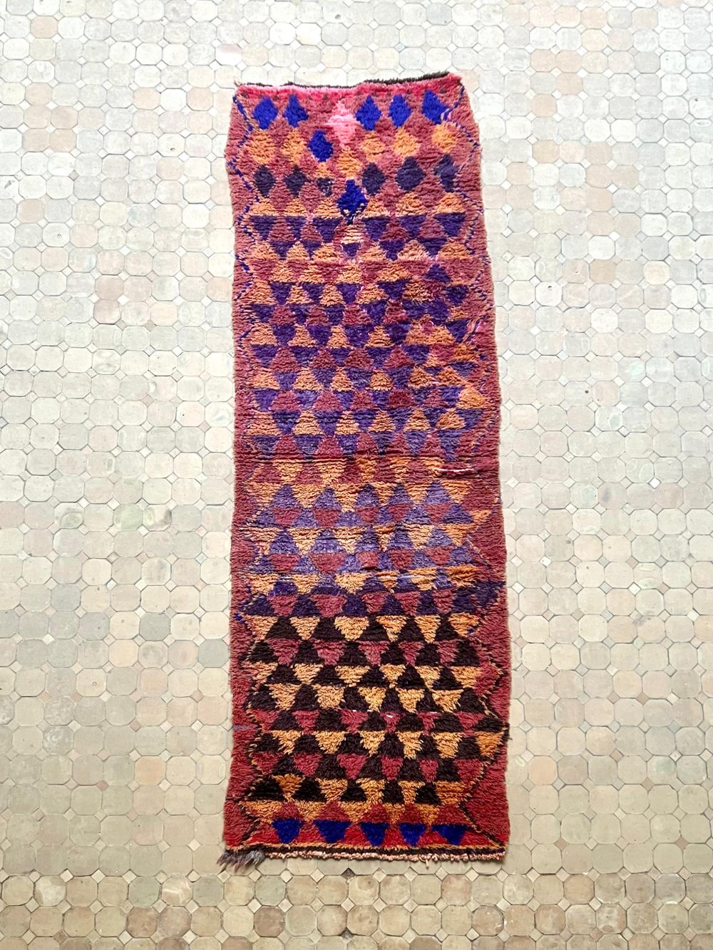Moroccan Vintage Boujaad Runner Rug 290x90cm