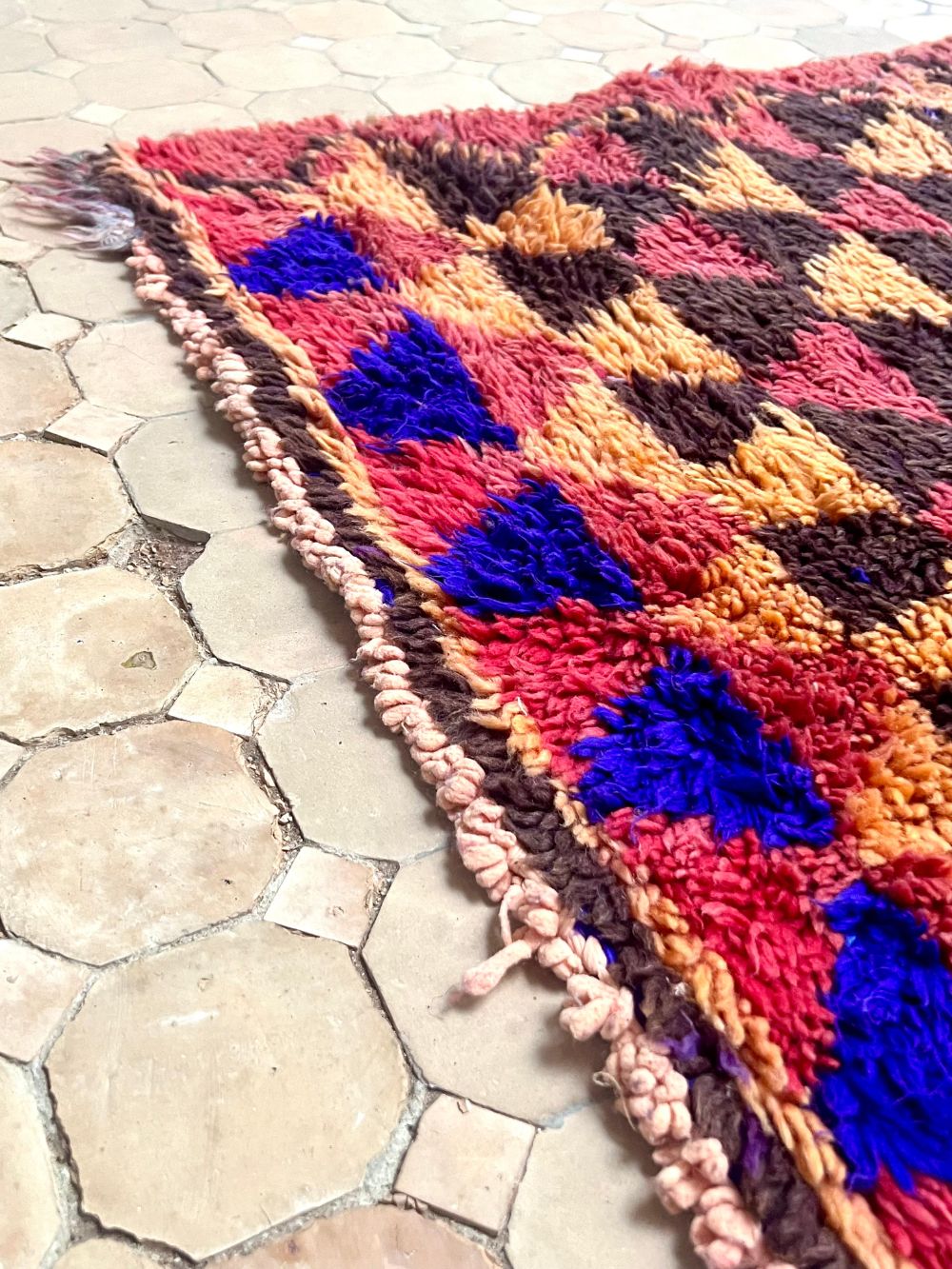 Moroccan Vintage Boujaad Runner Rug 290x90cm