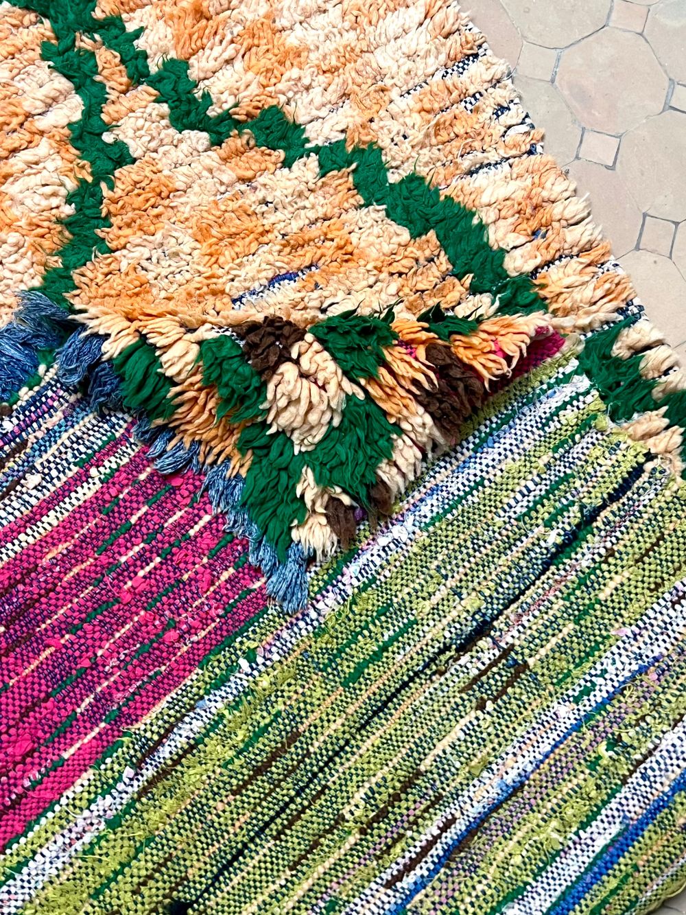 Marokkolainen vintage Boujaad matto 215x70cm