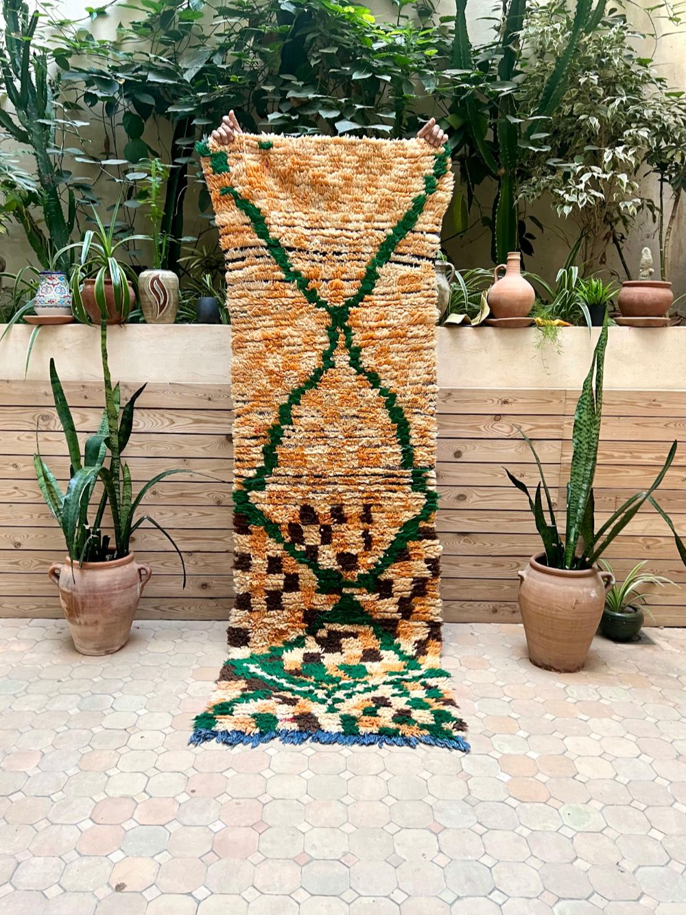 Moroccan Vintage Boujaad Rug 215x70cm