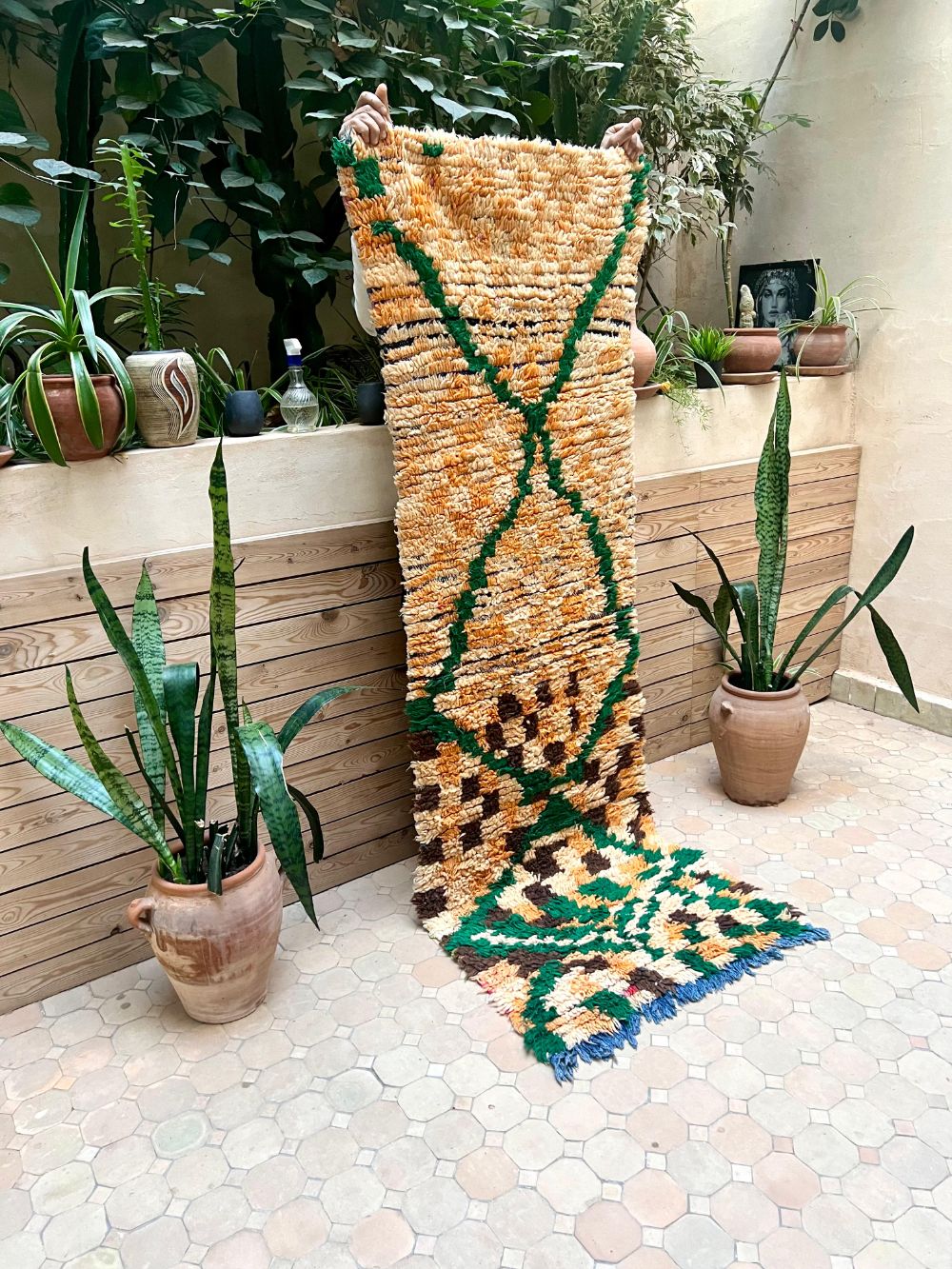 Marokkolainen vintage Boujaad matto 215x70cm