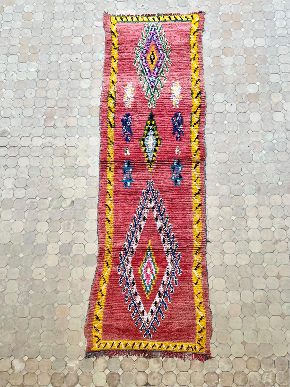 Reserved Saara : Moroccan Vintage Azilal runner Rug 310x90cm