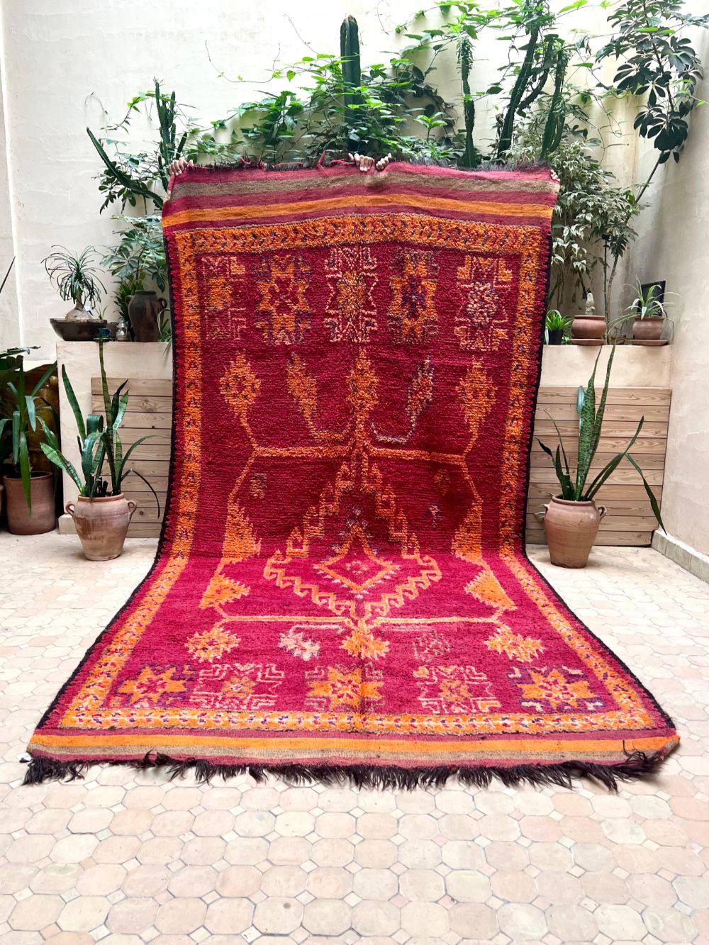 Moroccan Vintage Boujaad Rug 395x190cm