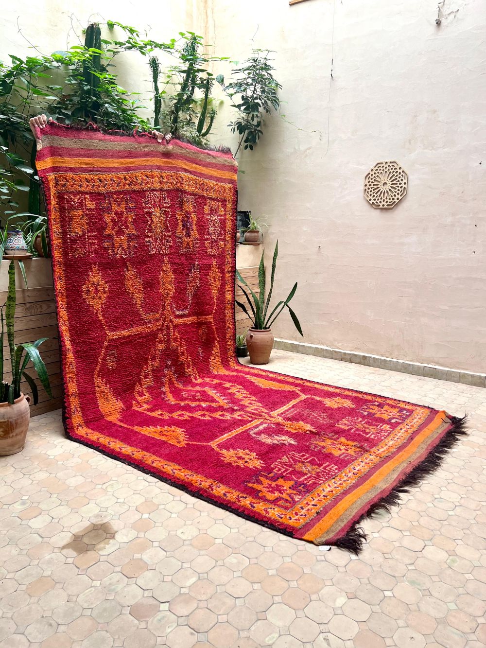 Marokkolainen vintage Boujaad matto 395x190cm