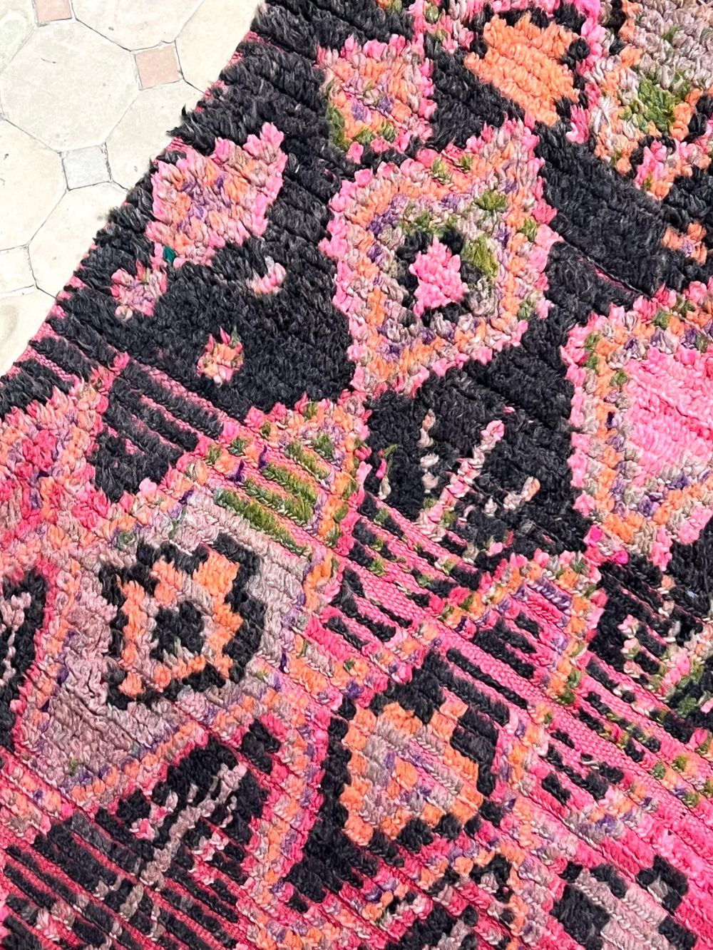 Moroccan Vintage Boujaad Rug 255x120cm