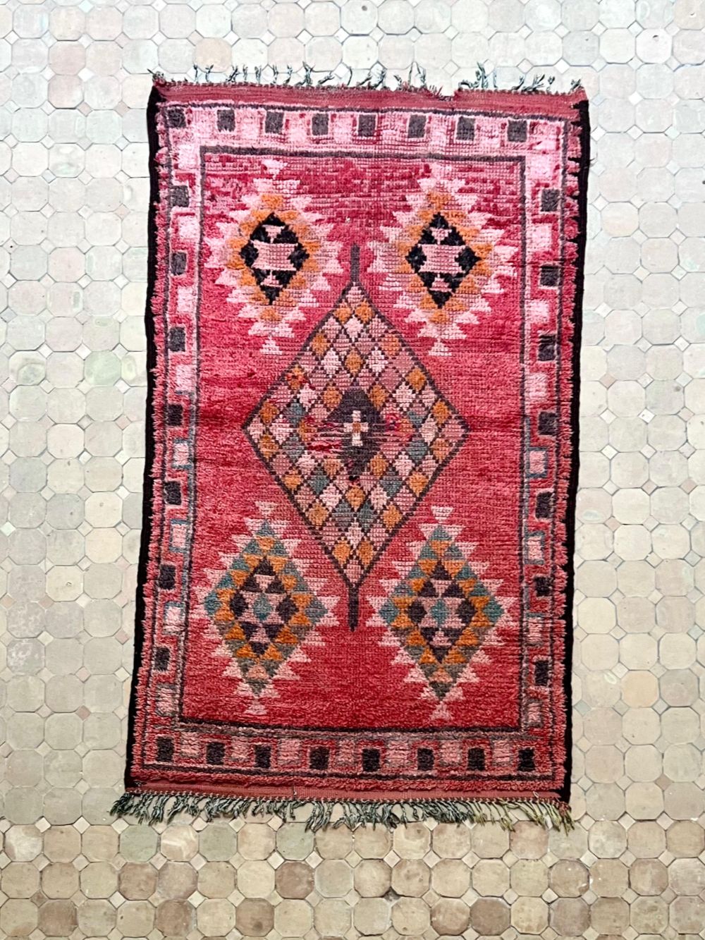 Moroccan Vintage Boujaad Rug 195x115cm