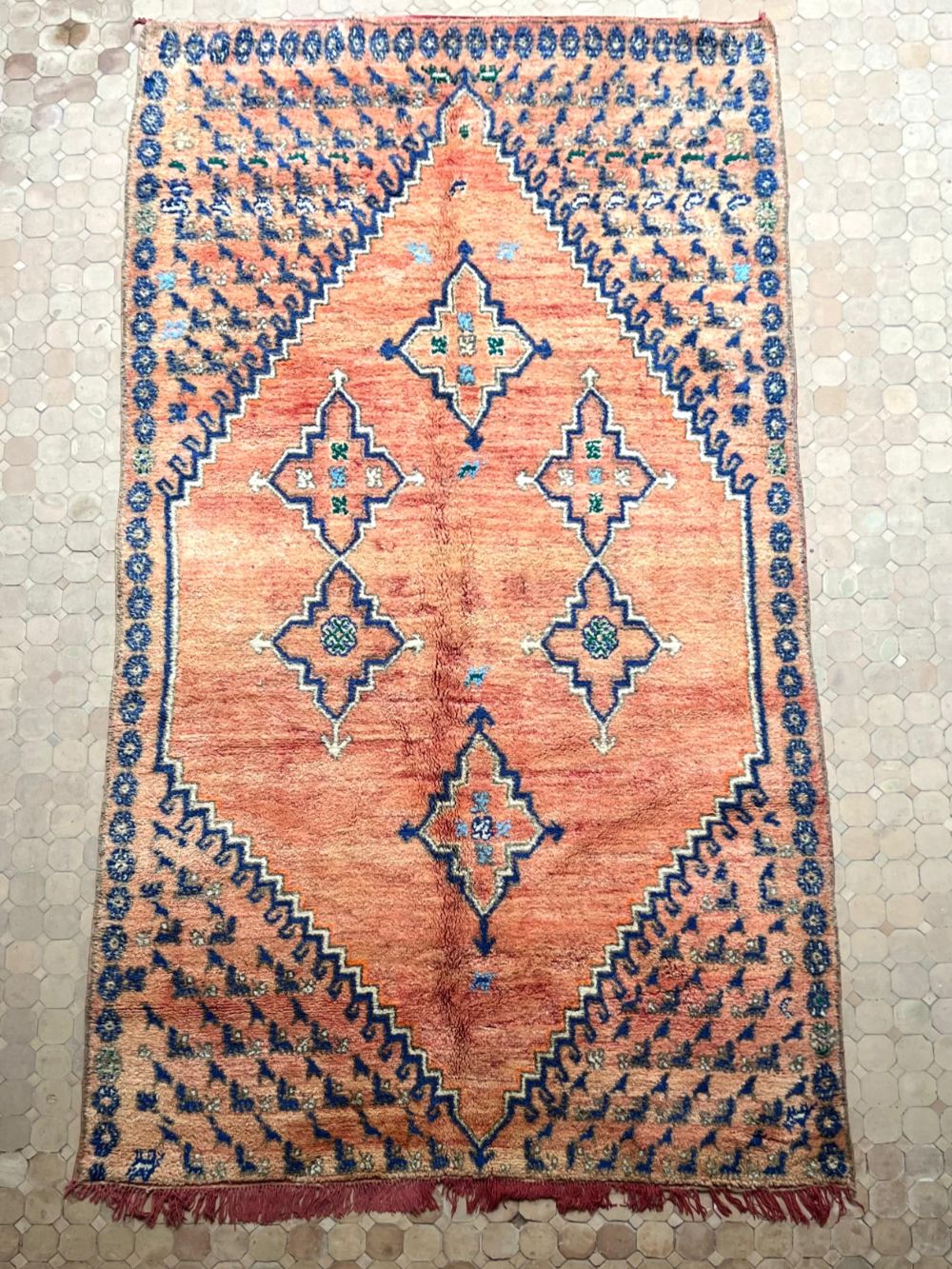 Moroccan Vintage Boujaad Rug 370x195cm