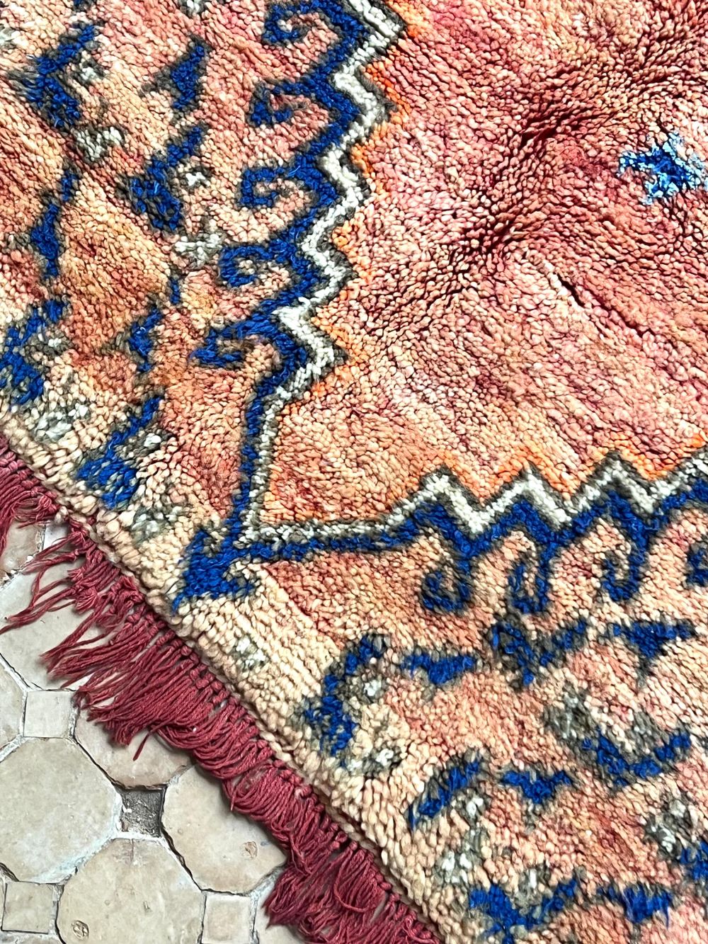 Moroccan Vintage Boujaad Rug 370x195cm