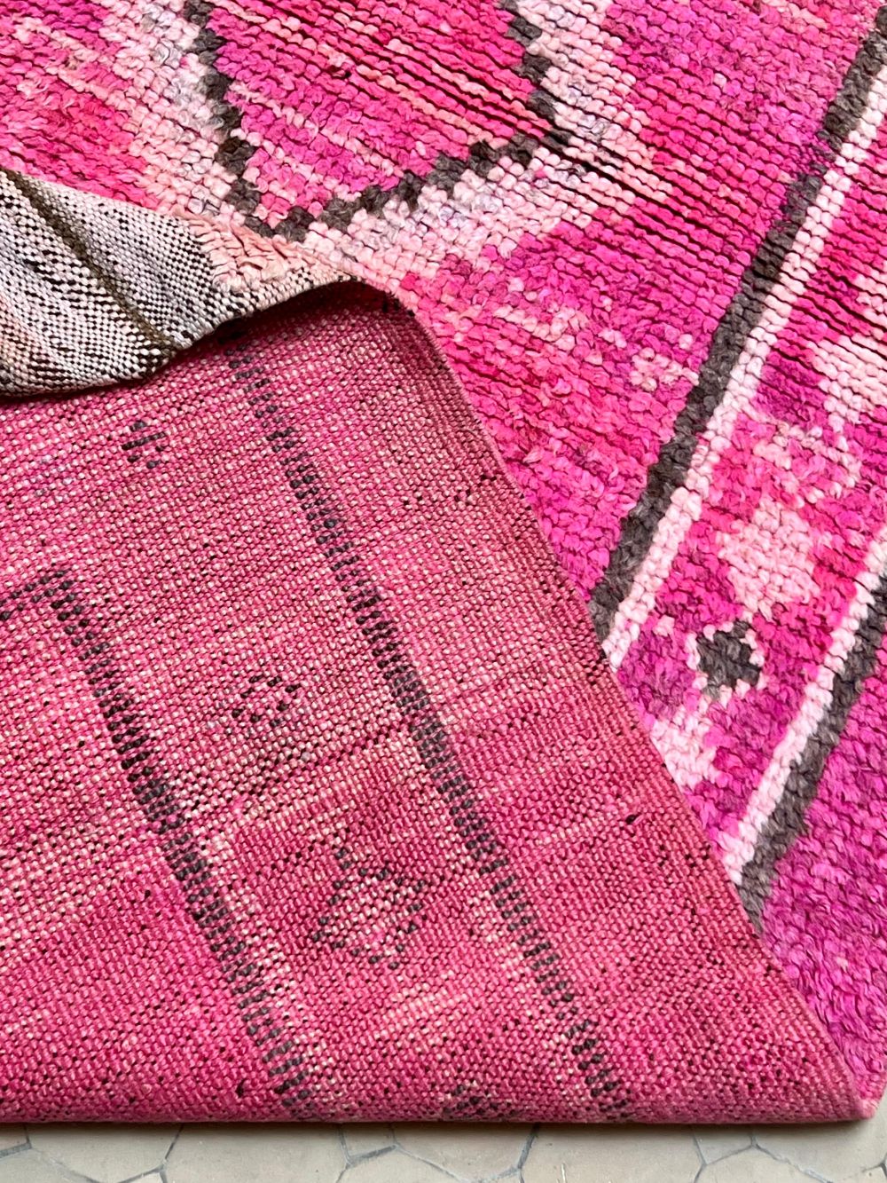 Moroccan Vintage Boujaad Runner Rug 310x115cm