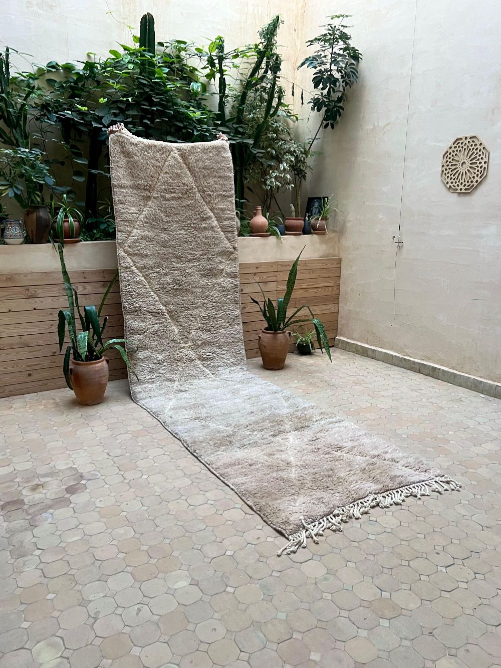 Marokkolainen Mrirt käytävämatto matto 385x105cm