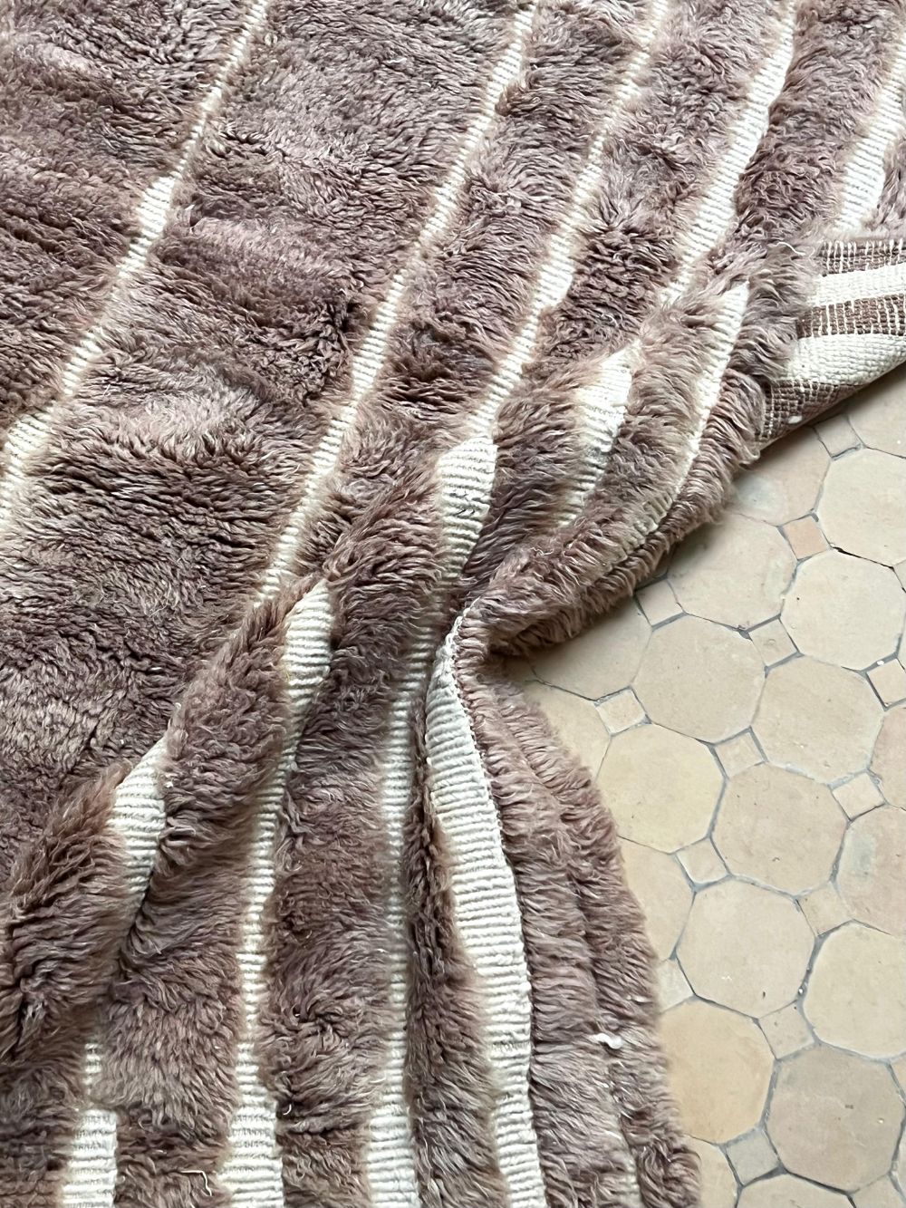 Moroccan Art Deco Brown Rug 270×215cm