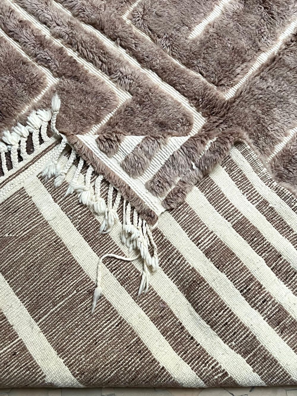 Moroccan Art Deco Brown Rug 270×215cm