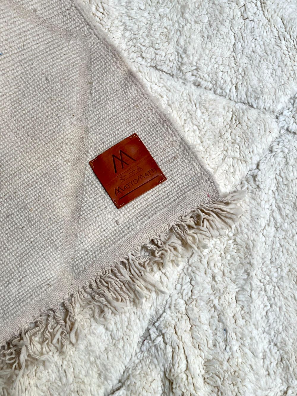 Moroccan All White Rug 340x245cm