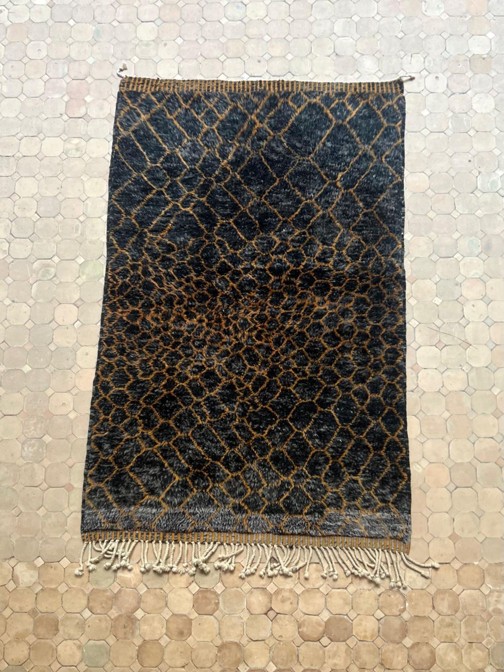Moroccan Black Panther Rug 225x125cm