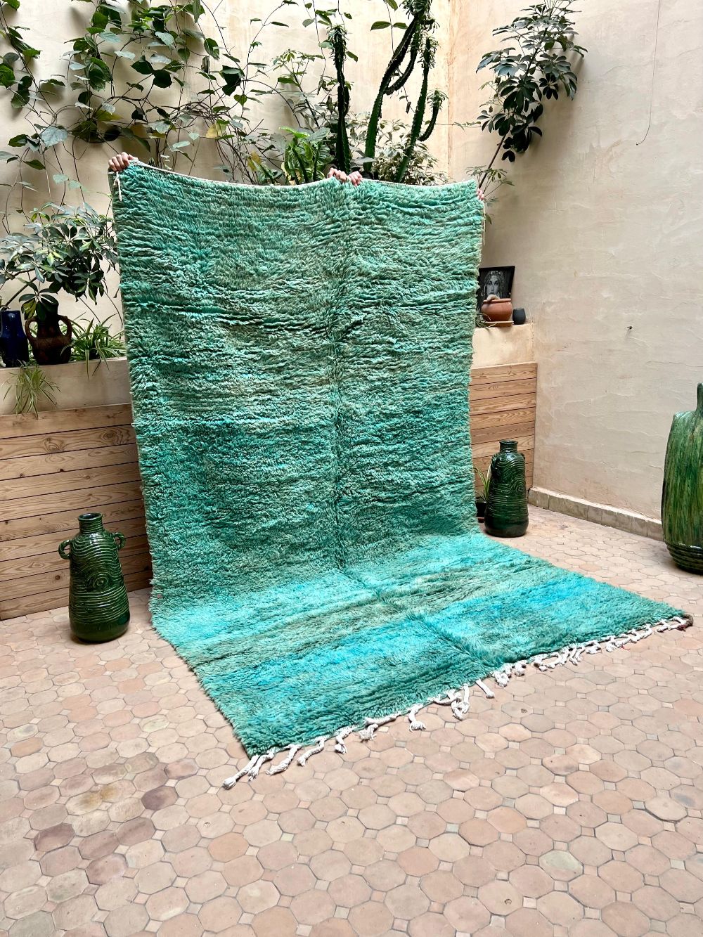 Marokkolainen vintage yksivärinen matto 300x185cm
