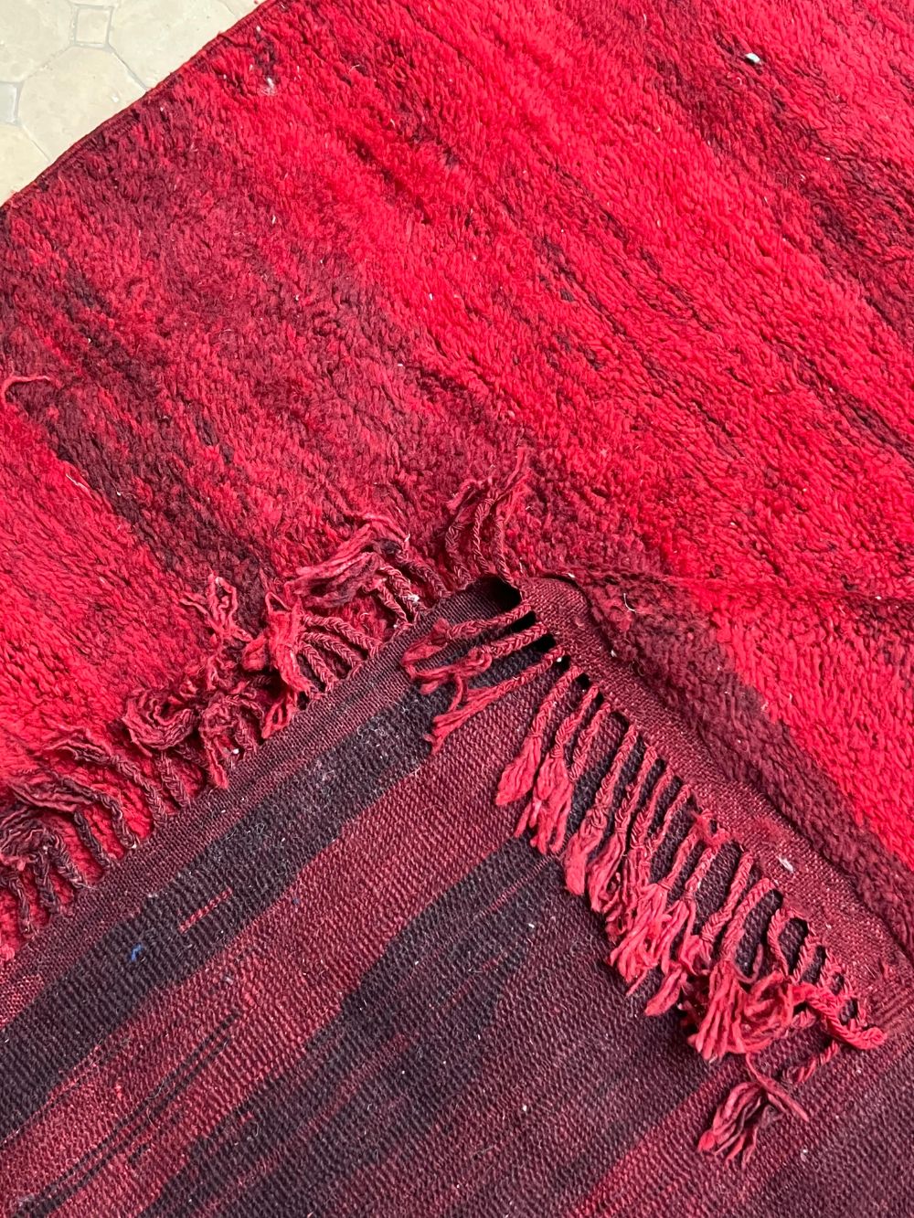 Marokkolainen vintage yksivärinen matto 300x195cm