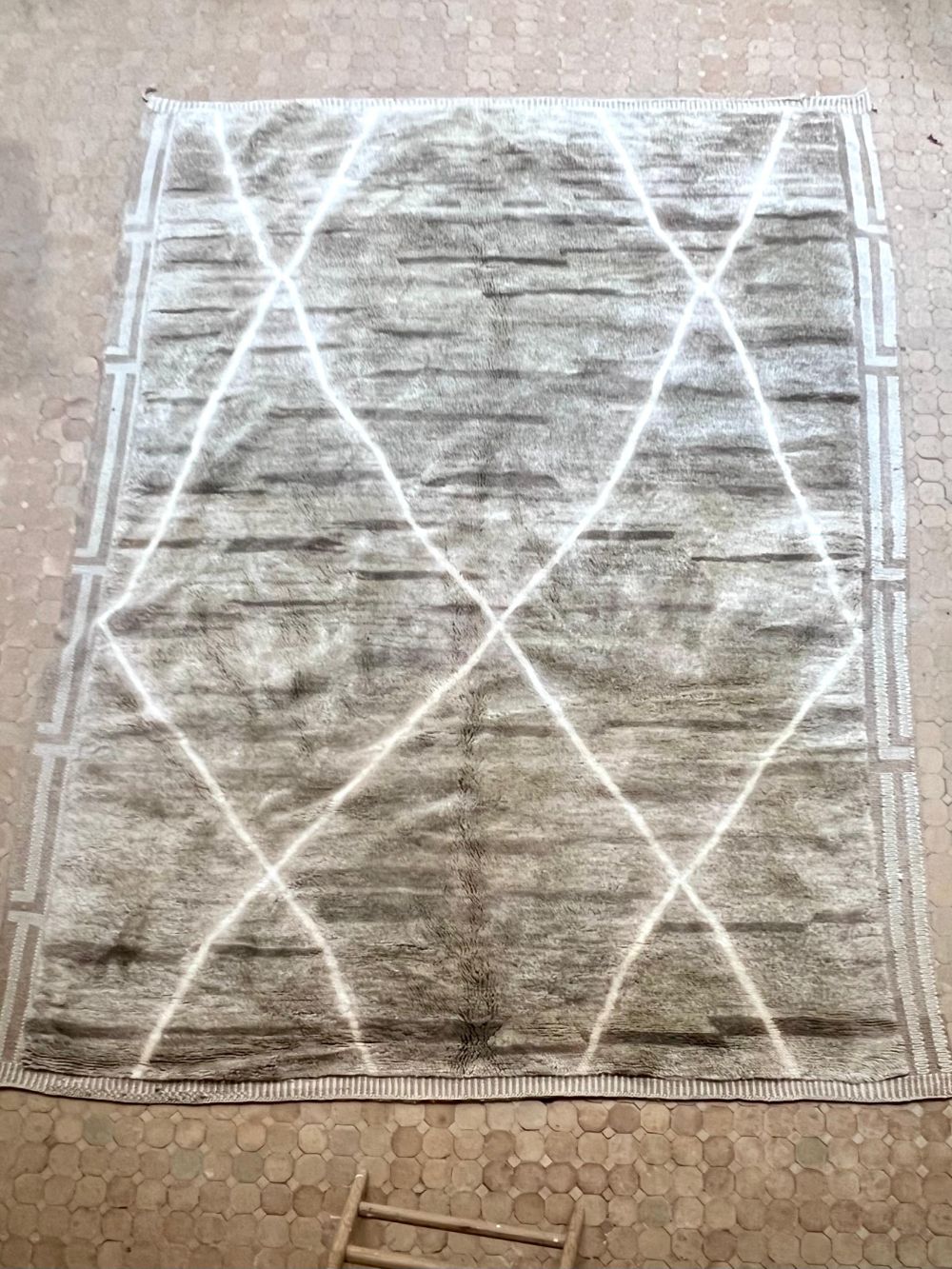 Order by Size: Moroccan Mrirt Frame Grey Rug