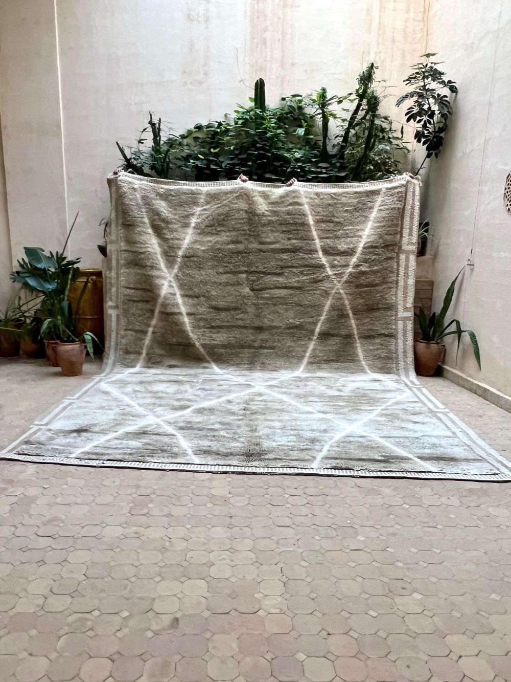 Order by Size: Moroccan Mrirt Frame Grey Rug