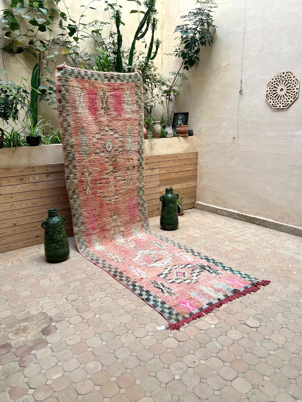 Moroccan Vintage Boujaad Runner Rug 345x105cm