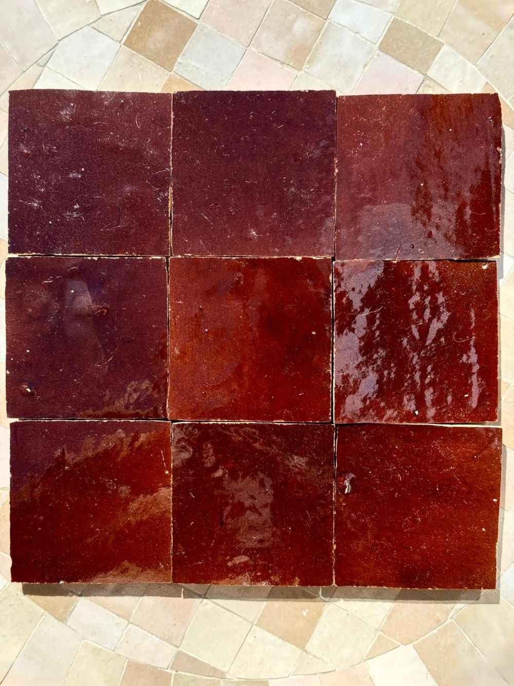 Moroccan Zellige Tiles: Burned Brown / m²