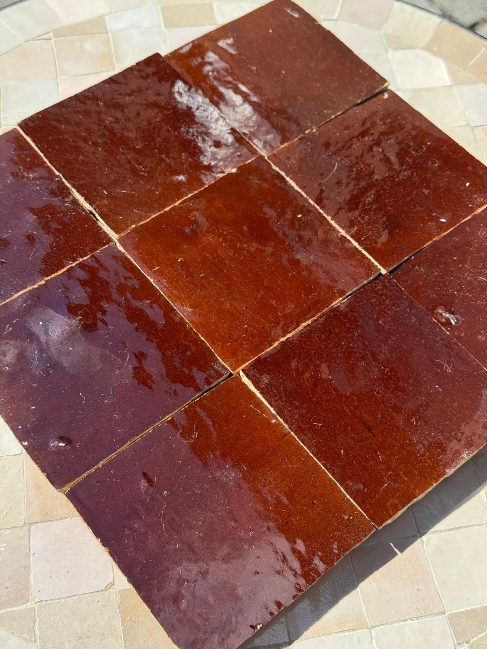 Moroccan Zellige Tiles: Burned Brown / m²