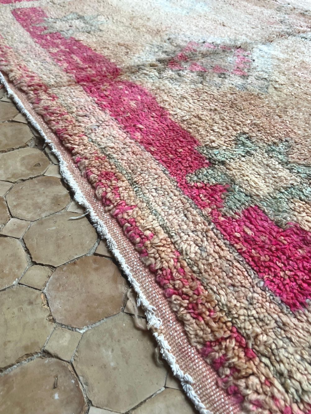 Moroccan Vintage Boujaad Rug 345x175cm