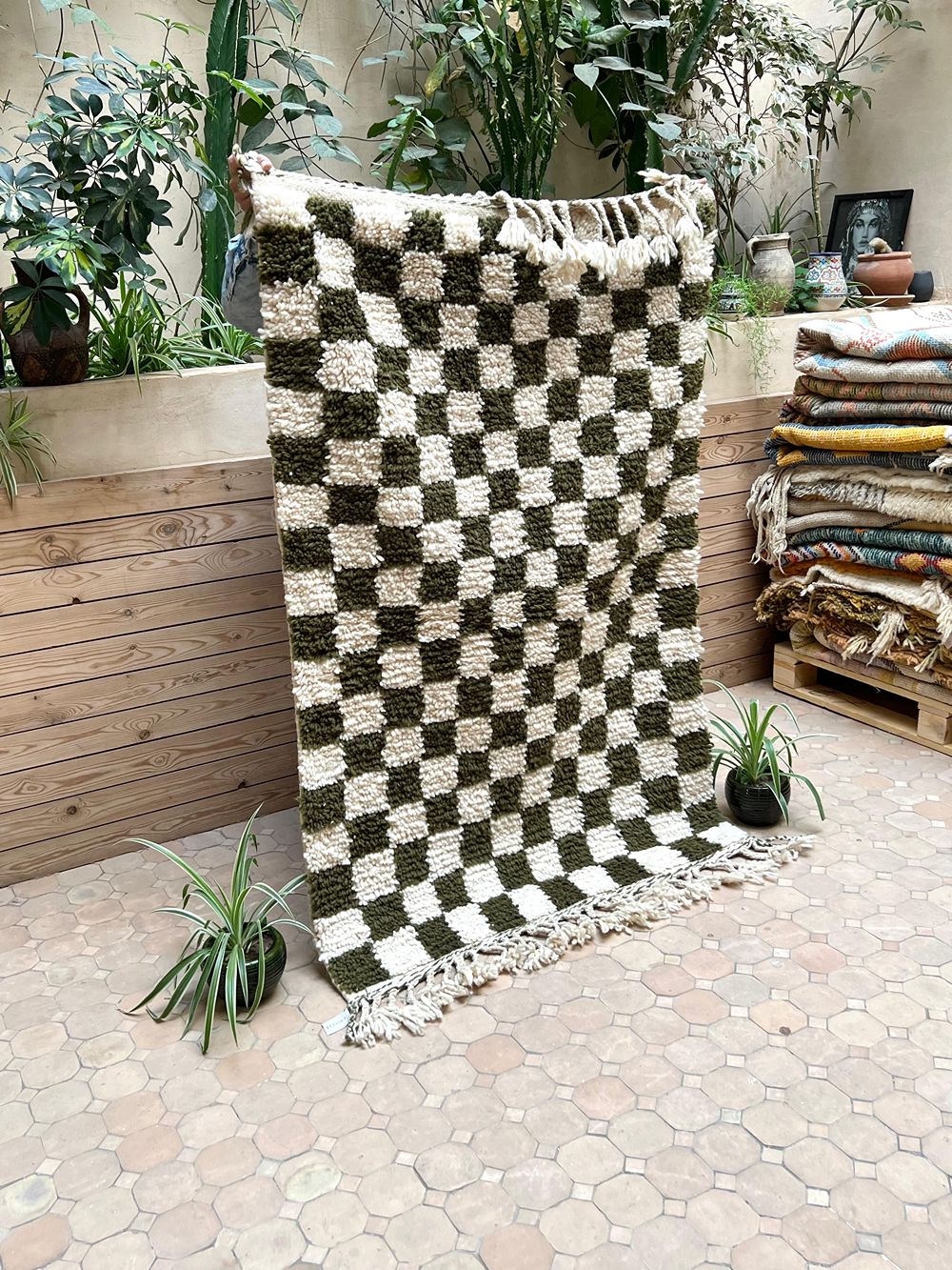 Marokkolainen ruudullinen matto 155x100cm