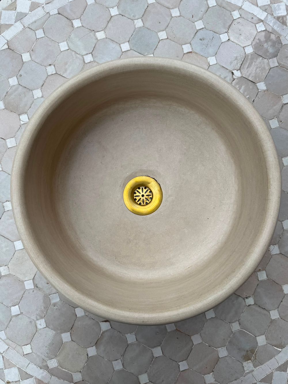 Tadelakt sink Natural clay