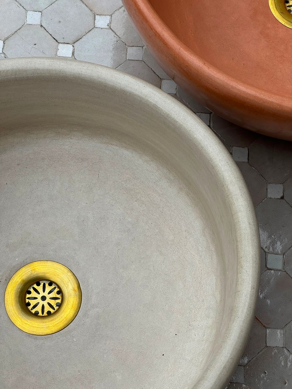 Tadelakt sink Natural clay